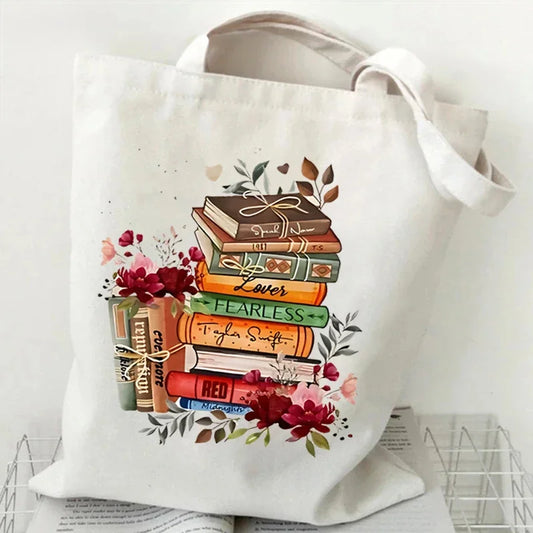 "The Eras of Books" Canvas Tote